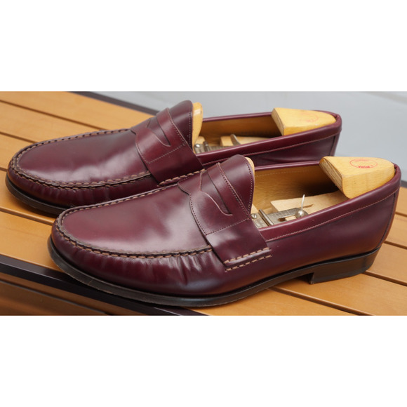 Jack Erwin Discontinued Men’s Burgundy Charlie Penny Loafer - Size 12 - Picture 2 of 11